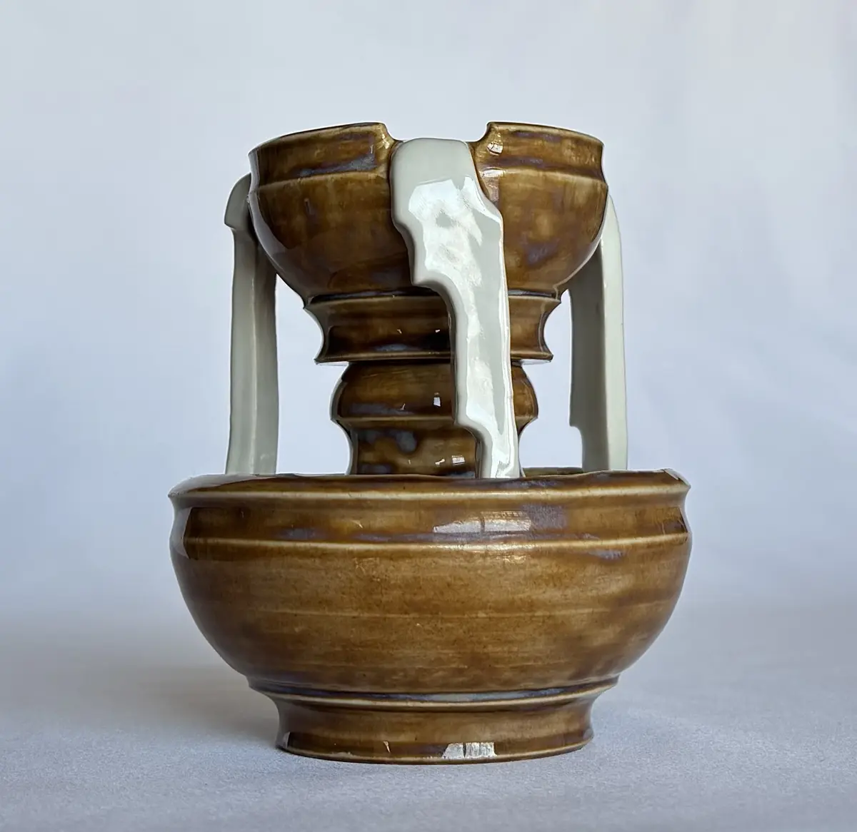 Ceramic fountain sculpture made for a graduate school application